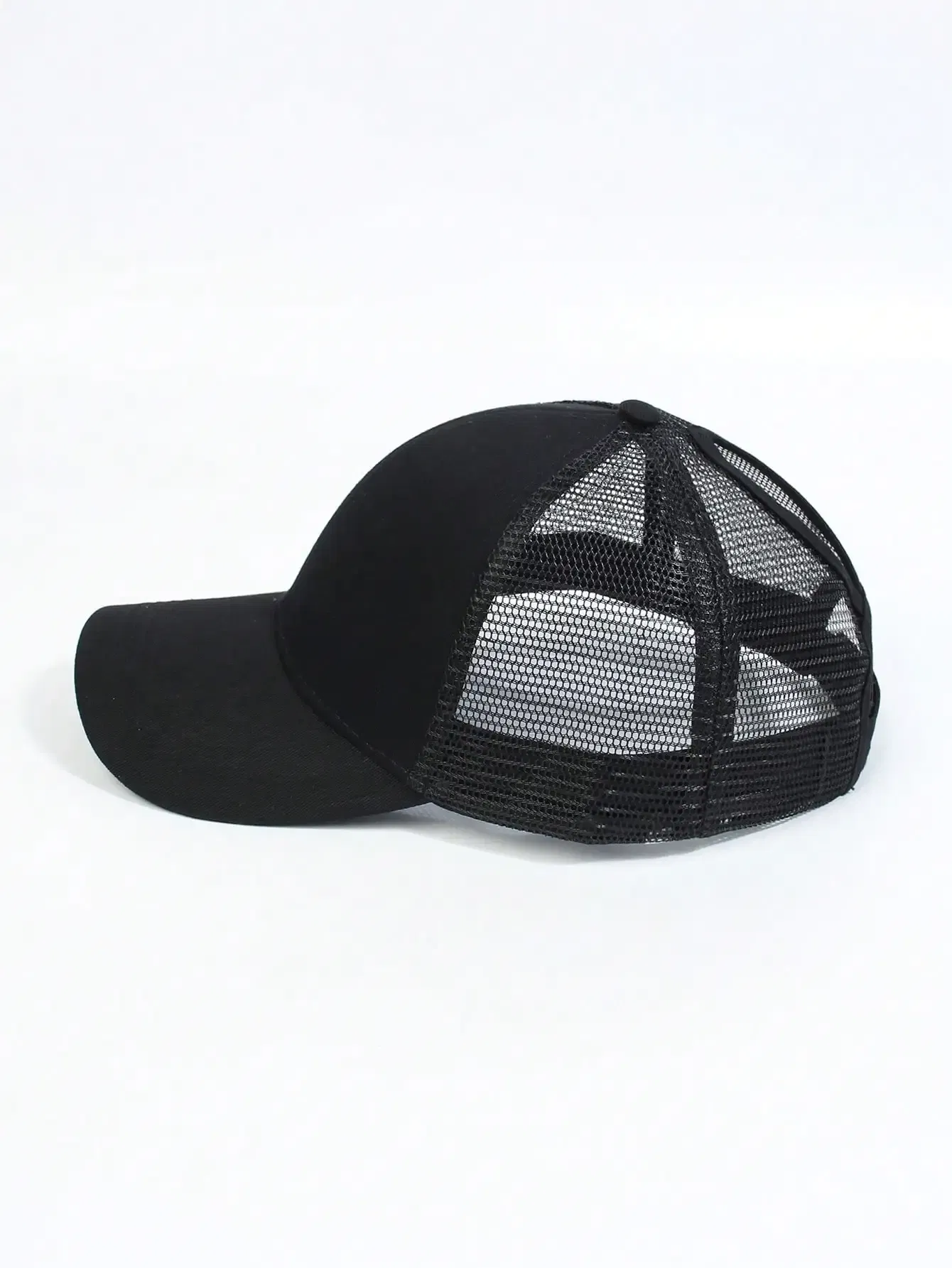 Color: WHITE, Size: XS - High Quanlity Women Baseball Cap Women cap Adjustable Ponytail hat Pony Female Cap