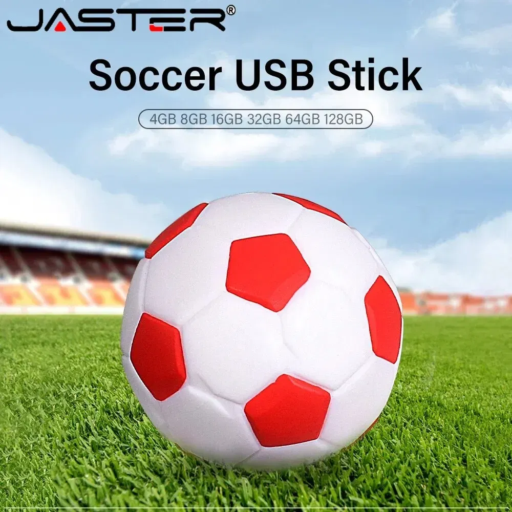 Capacity: 16GB, Color: Black - Football USB Flash Drive 64GB Cute Cartoon Memory Stick 32GB Yellow Red Black Pen Drive 16GB Creative Gift U Disk Free Chain