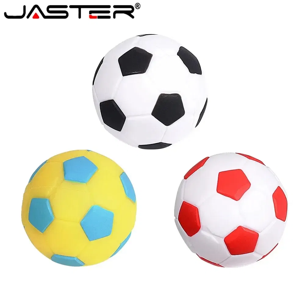 Capacity: 16GB, Color: Black - Football USB Flash Drive 64GB Cute Cartoon Memory Stick 32GB Yellow Red Black Pen Drive 16GB Creative Gift U Disk Free Chain