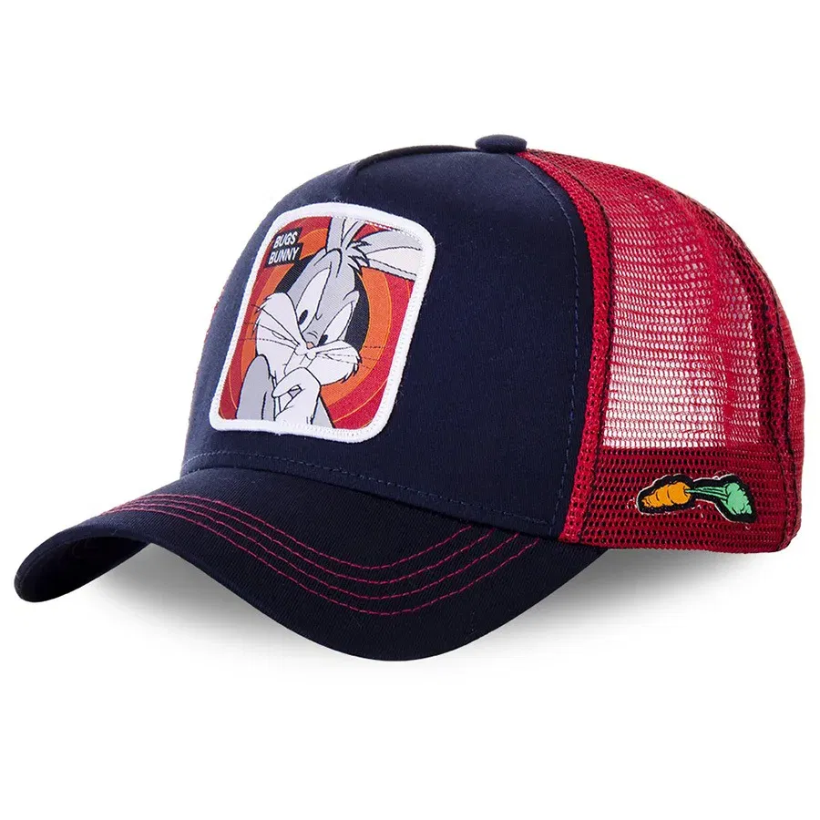 Color: Dark purple - High Quality Disney Styles Anime Cartoon Snapback Cotton Baseball Cap Men Women Hip Hop Dad Mesh Hat Trucker Hat Dropshipping