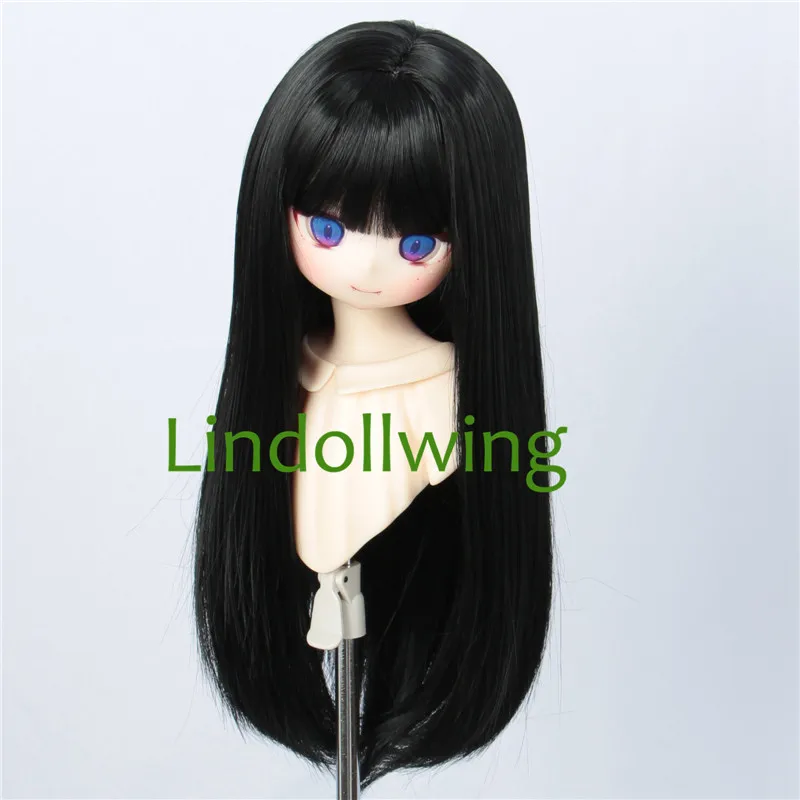 Color: GRAY - 1/3 BJD Wig Pullip Dal DD Dollfie Doll Wig 8-9 inch Long Collection Wig