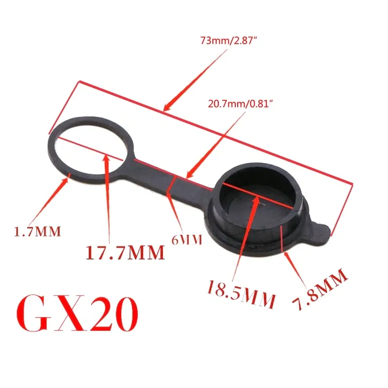 Color: WHITE - GX12 GX16 GX 20 Aviation Circular Plug Socket Waterproof Dust Cap Welding Cable Connectors Rubber Protective Cover