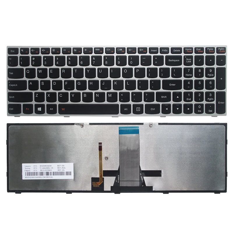 Color: WHITE - US/UK/RU/SP/FR/TI/AR Laptop Keyboard For Lenovo G50 G50-30 G50-45 G50-70/AT G50-80 B50 B50-30 B50-45 B50-70 B50-80 Y50C