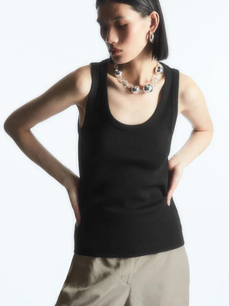 Color: black, Size: M - Women's Tees Sleeveless 100% Cotton Tops Summer O Neck Tanks & Camis Vest Slim Solid Sexy Crop Tops for Women Fashion
