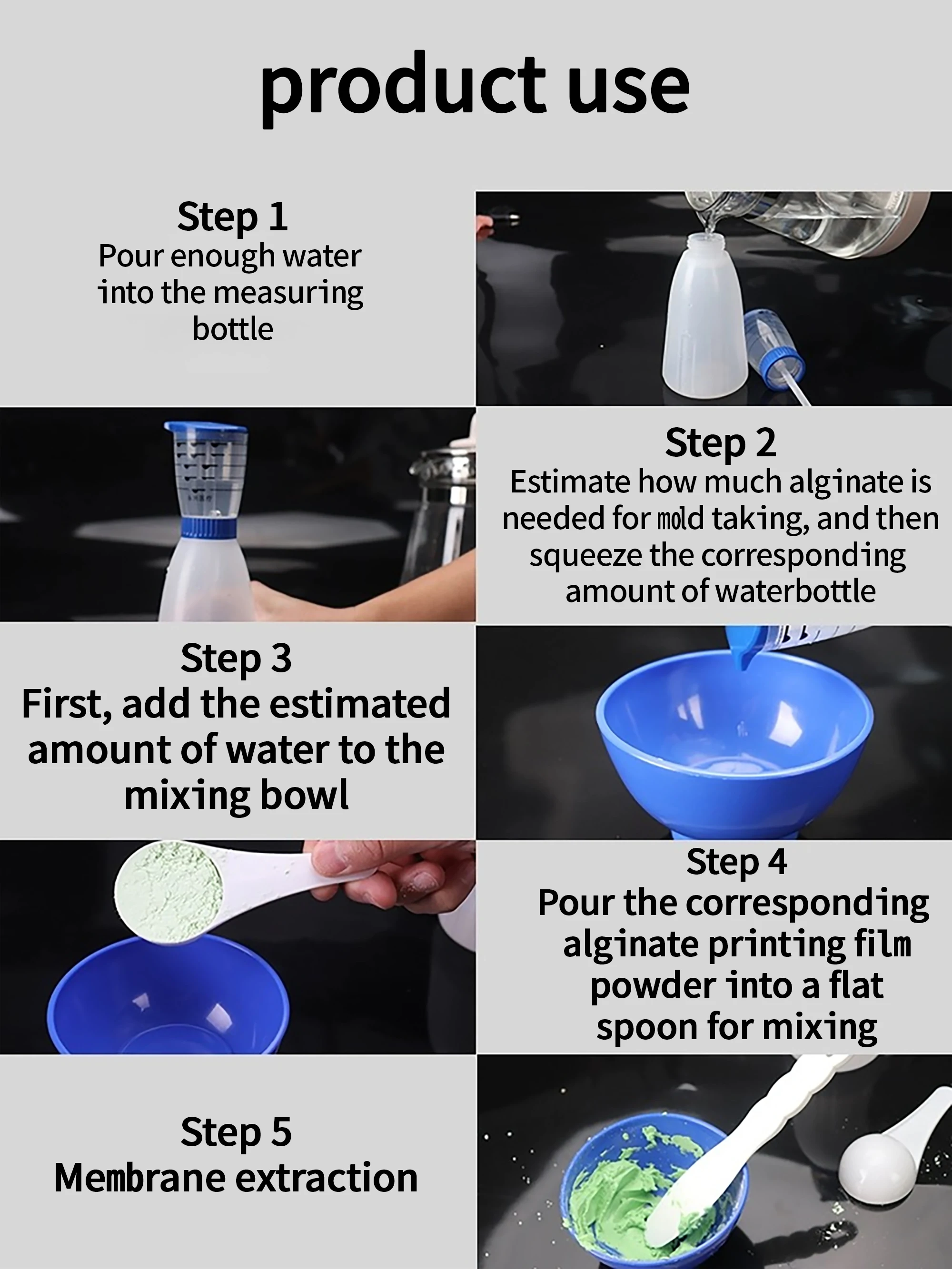 1Pcs Dental Alginate Mixing Cups Measuring Bottle Oral Impression Material Stirring Kettle Spoon Dentistry Equipment Tools