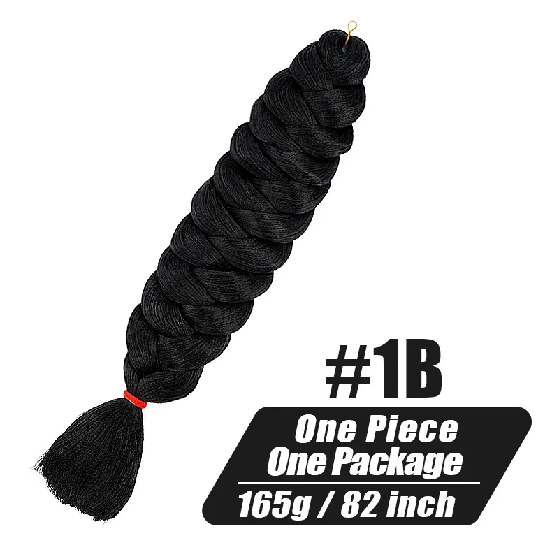 Color: Natural Color, Stretched Length: 32inches, Ships From: CHINA, Bulk Buy: 3Pcs/Lot - Synthetic Braiding Hair Wholesale 82Inch 165g Ombre Braiding Hair Packs Jumbo Braid Hair For Women DIY Hairstyle Blue Grey