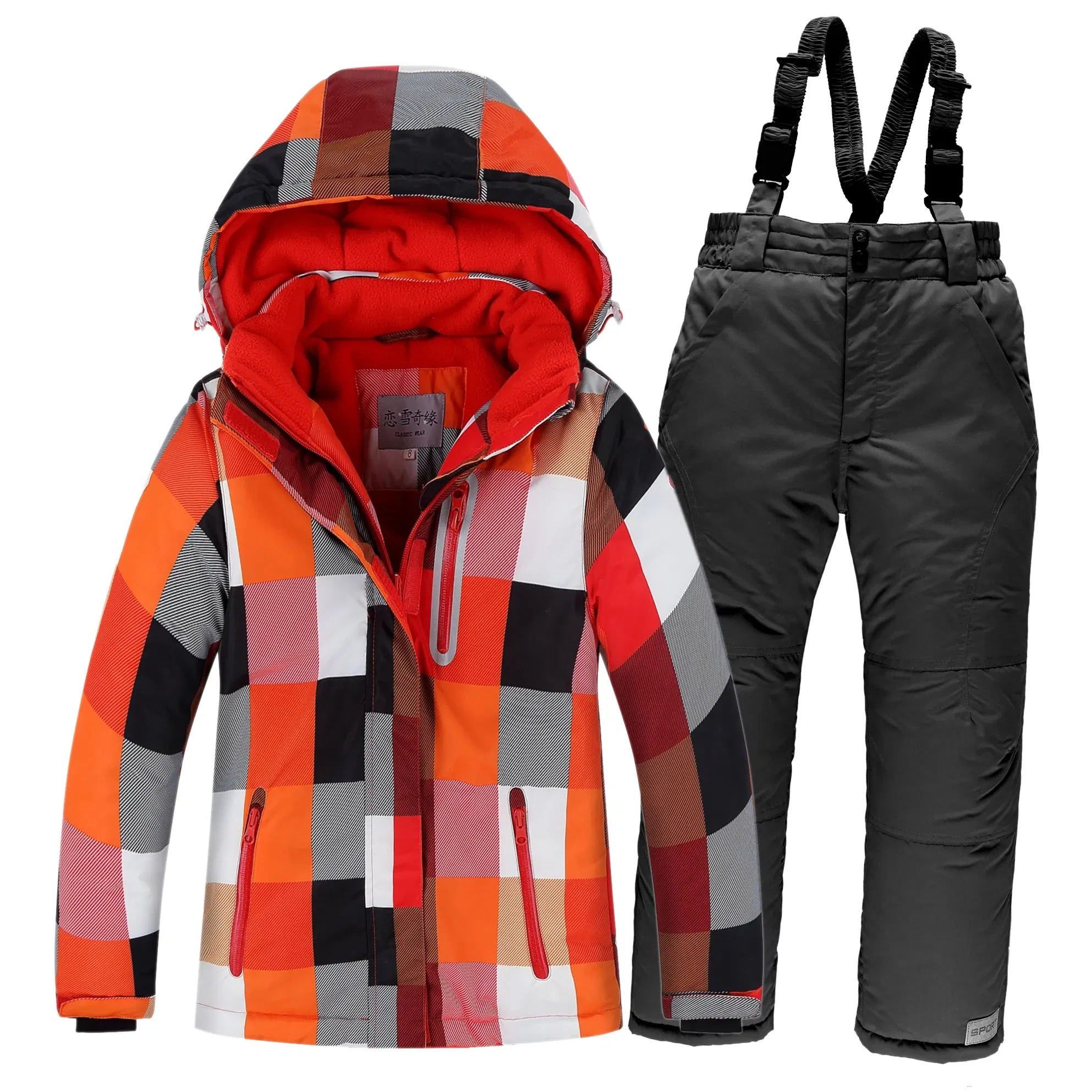 Color: green, Kid Size: 10 - OLEKID 2025 Russia Winter Children Boy Ski Suit Waterproof Girl Jacket Overalls Snowsuit 3-16 Years Kid Teenage Parka Snow Suit