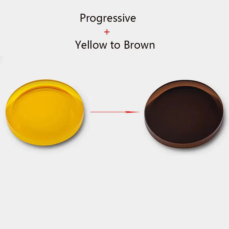 Lenses Color: Yellow, Lens Index: 1.56 - 2 PCs 1.56 1.61 1.67 Photochromic Polarized Prescription Glasses Lenses Myopia Progressive Sunglasses Lens Anti-reflection/glare