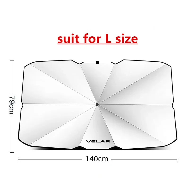 Color: Brown - Car Windshield Sunshade Umbrella Car Front Shading For Land Rover Discovery 3 4 2 Freelander Evoque Velar Autogiography SVR