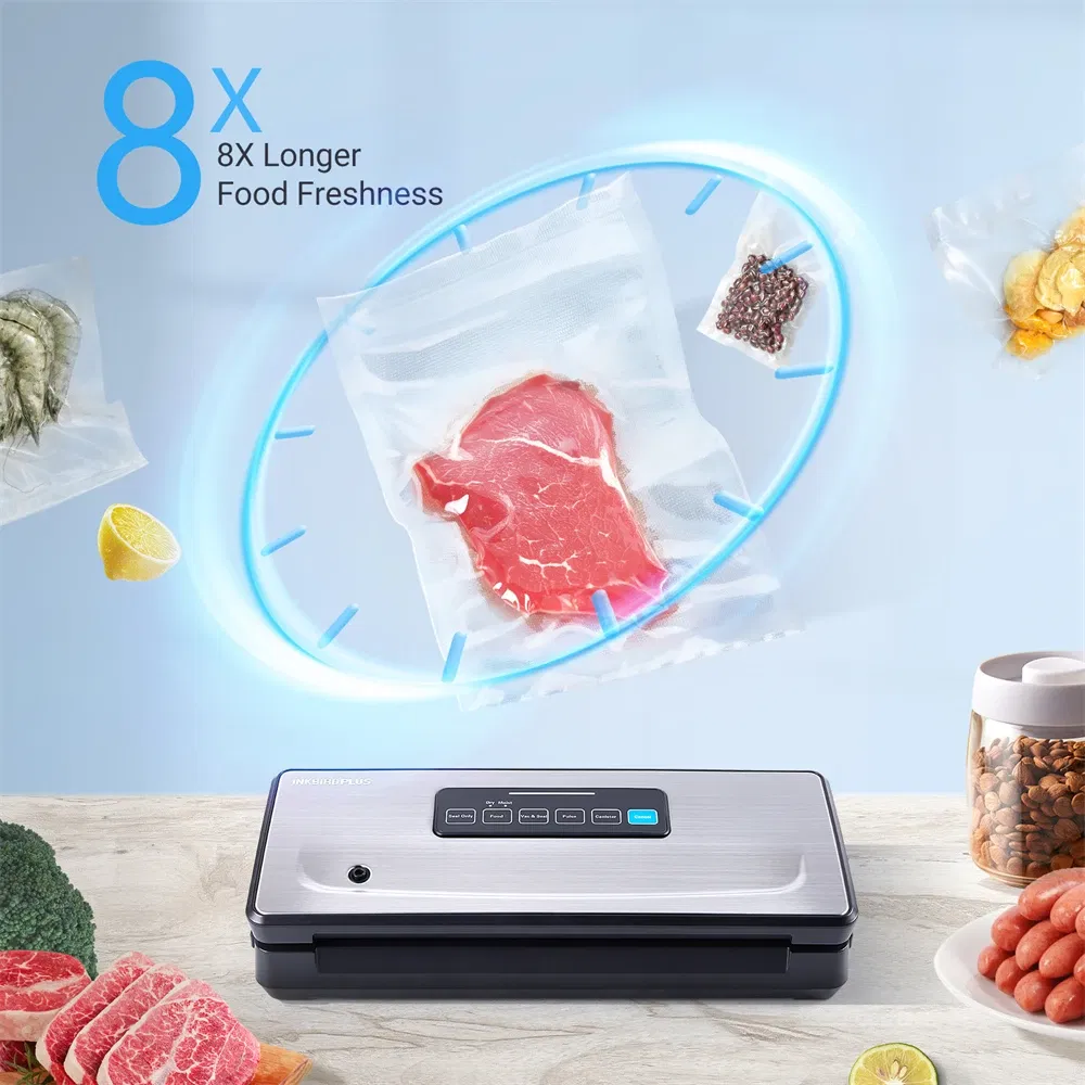 Color: Orange, Ships From: CHINA - INKBIRD INK-VS02 Vacuum Sealer Packaging Machine For Food Storage Household Vacuum Food Packer Sous Vide Vacuum bag Rolls