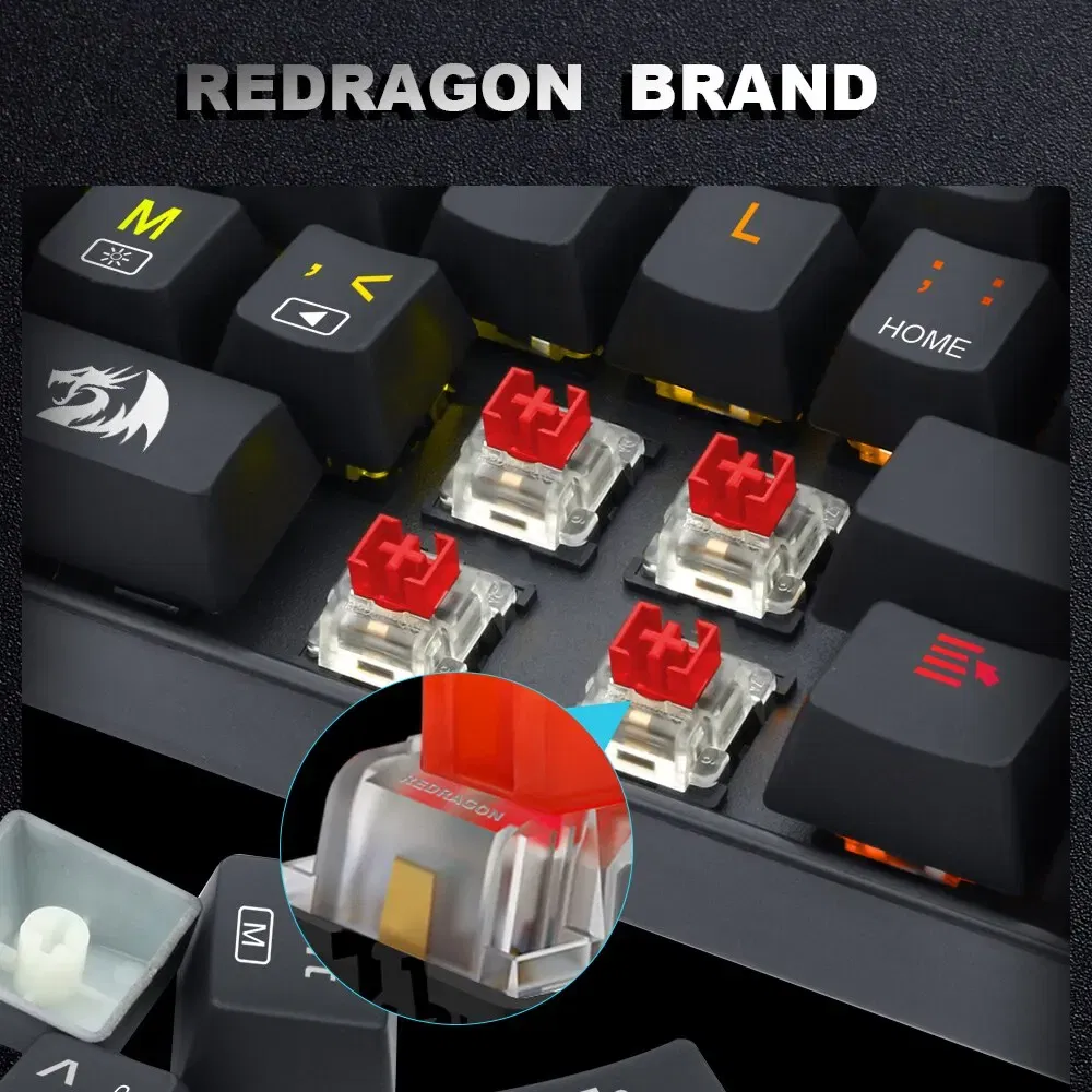 Color: Pewter, Axis Body: BLACK SWITCH - REDRAGON SMD RGB MX Switch 3Pin Clicky Linear Tactile Silent Red Blue Black Brown Purple Switche For Backlit Mechanical Keyboard
