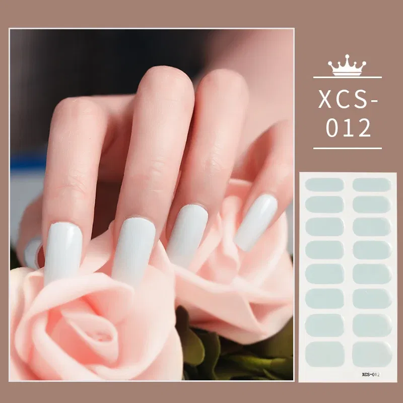 Color: Amy Green - Rose Red Shiny Twinkle Full Cover Nail Stickers Sticker For Nails Self Adhesive Nail Sticker Fashion Nail Stickers Beauty