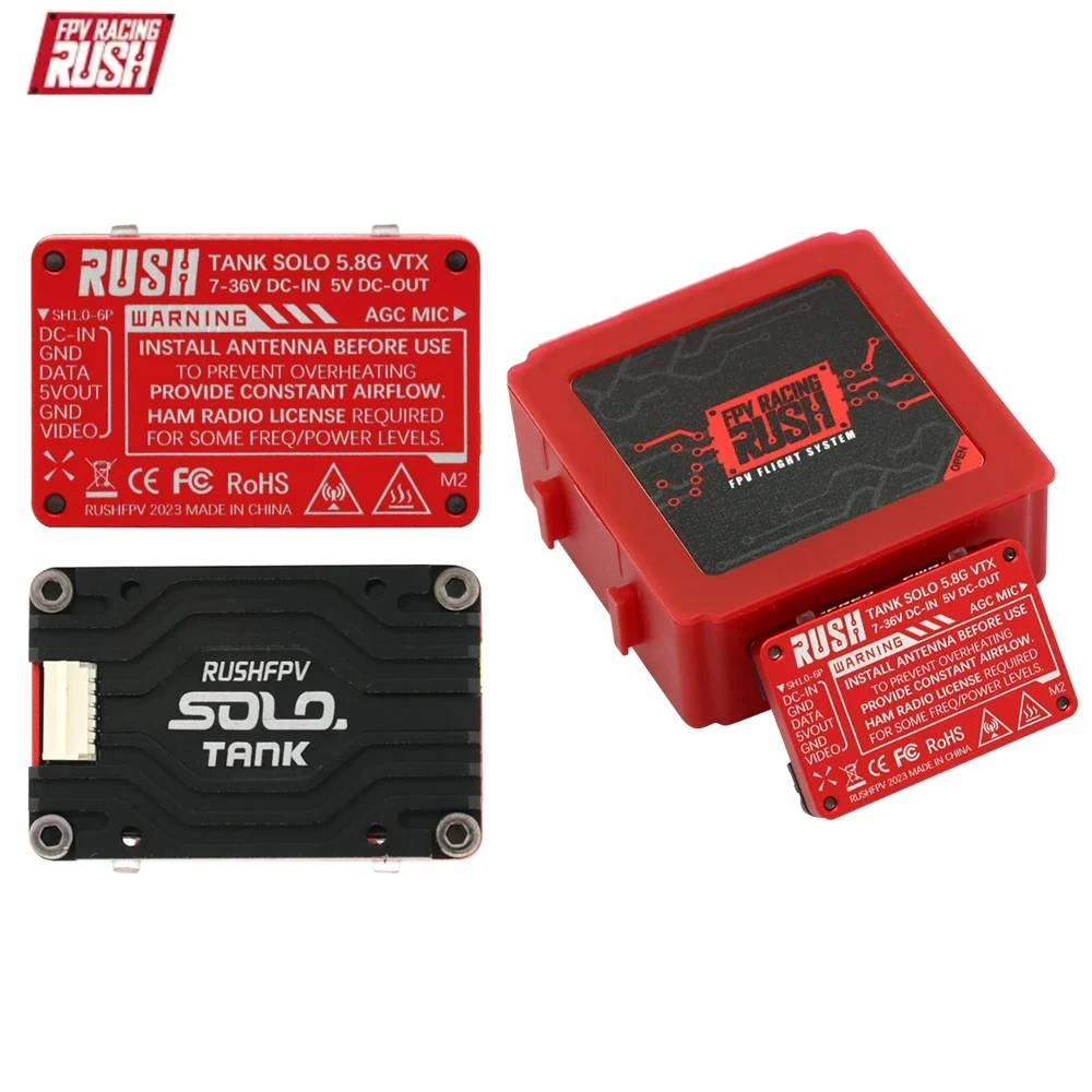 Color: WHITE - Original Rush Max Solo 2.5W/ Rush Tank Solo 1.6W 5.8G High Power Video Transmitter VTX Heat Dissipation Structure For FPV Drone