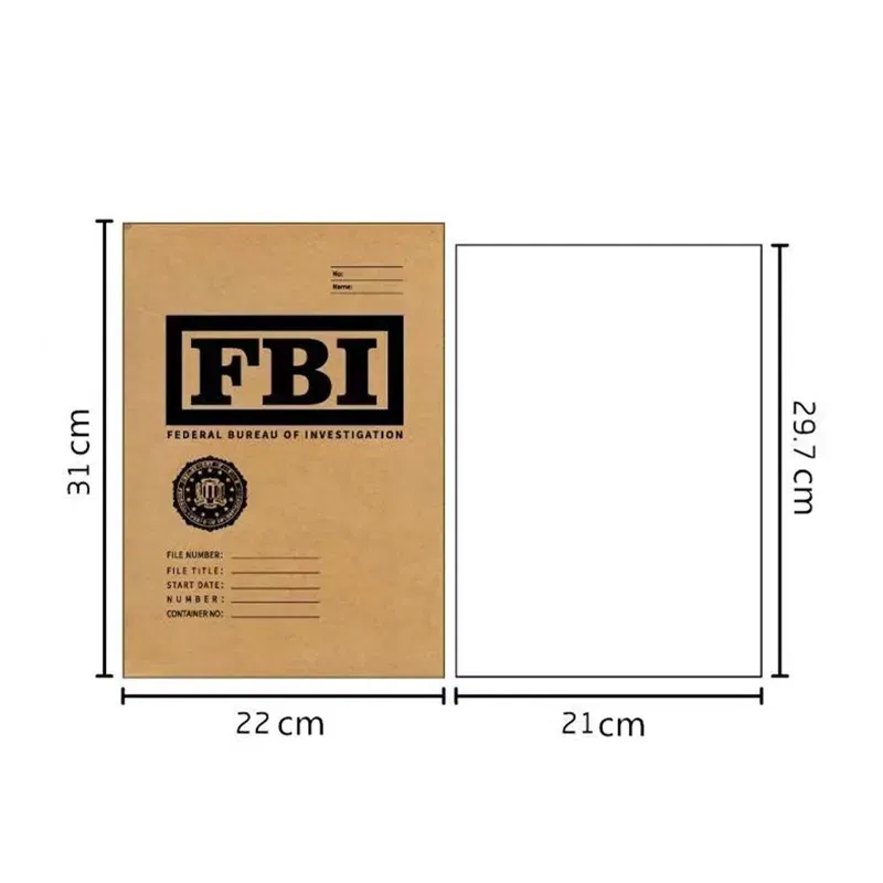 Color: black - Agent Portfolio Folder File Archives Cosplay FBI CIA Central Intelligence MI6 British Army Movie Film Prop Set