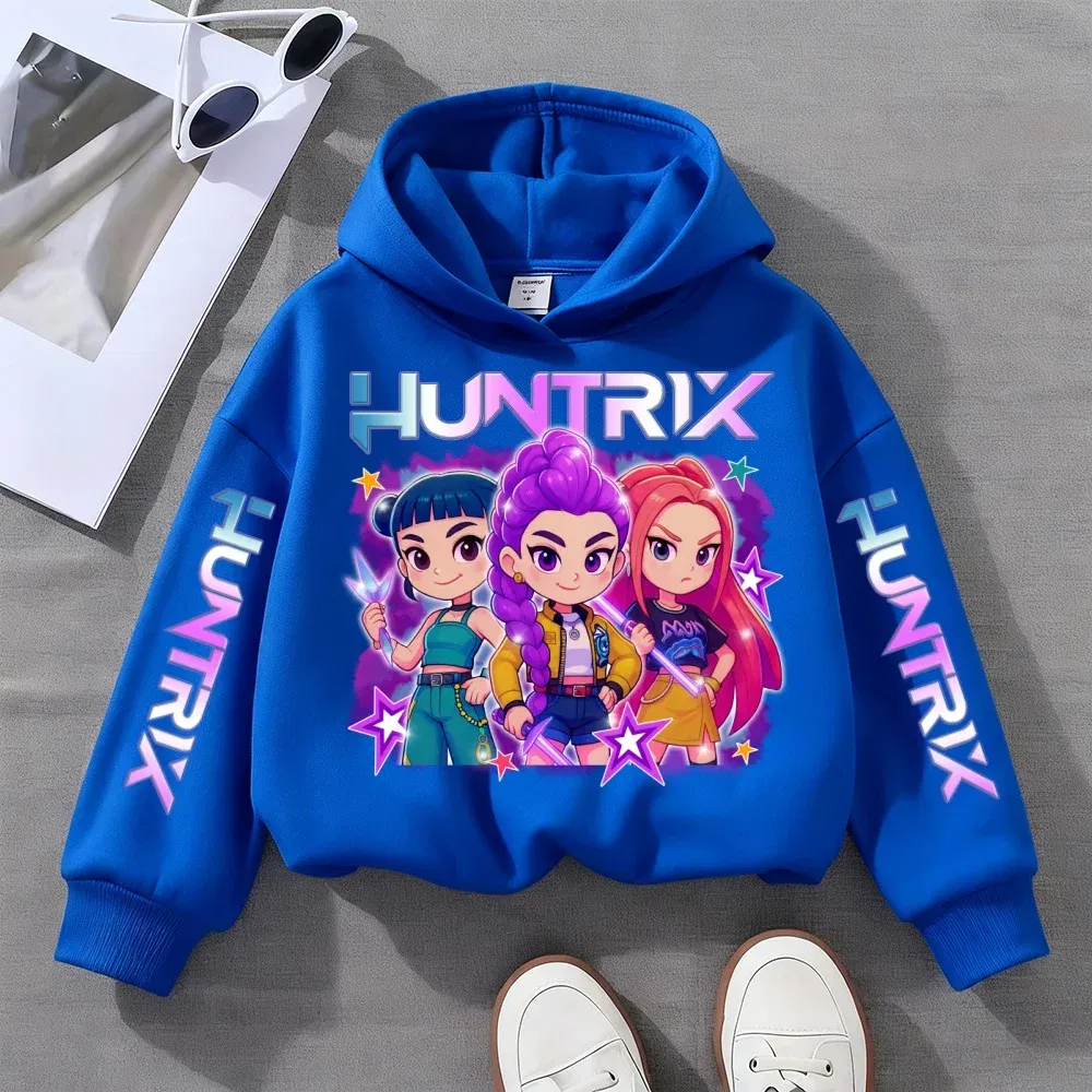 Color: Pink, Kid Size: 5 - Witch Hunter Group Zoey Cosplay Costume Girls Womens Halloween Party Costumes Demon Hunter Idol Girl Group Colours Casual Hoodie