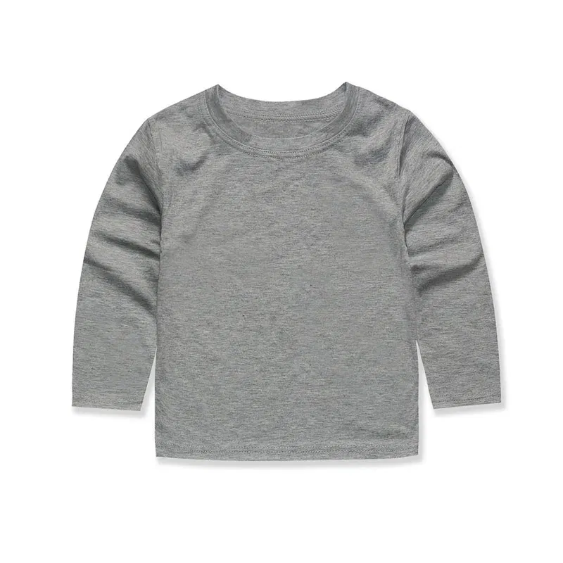 Color: Dark Grey, Kid Size: 9 - Boys Girls T Shirt Long Sleeves 1 to 2 3 4 5 6 7 8 9 10 11 12 13 14 Years 100% Cotton Toddler Boy Shirts for Teens Girl Clothes