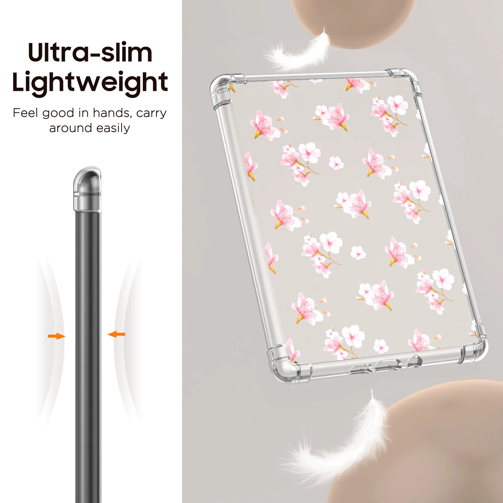 Color: WHITE, Size: eleven - Case for 6.8" Kindle Paperwhite (11th Generation-2021) Ultra Clear Soft Flexible Transparent TPU Skin Bumper Back Cover Shell