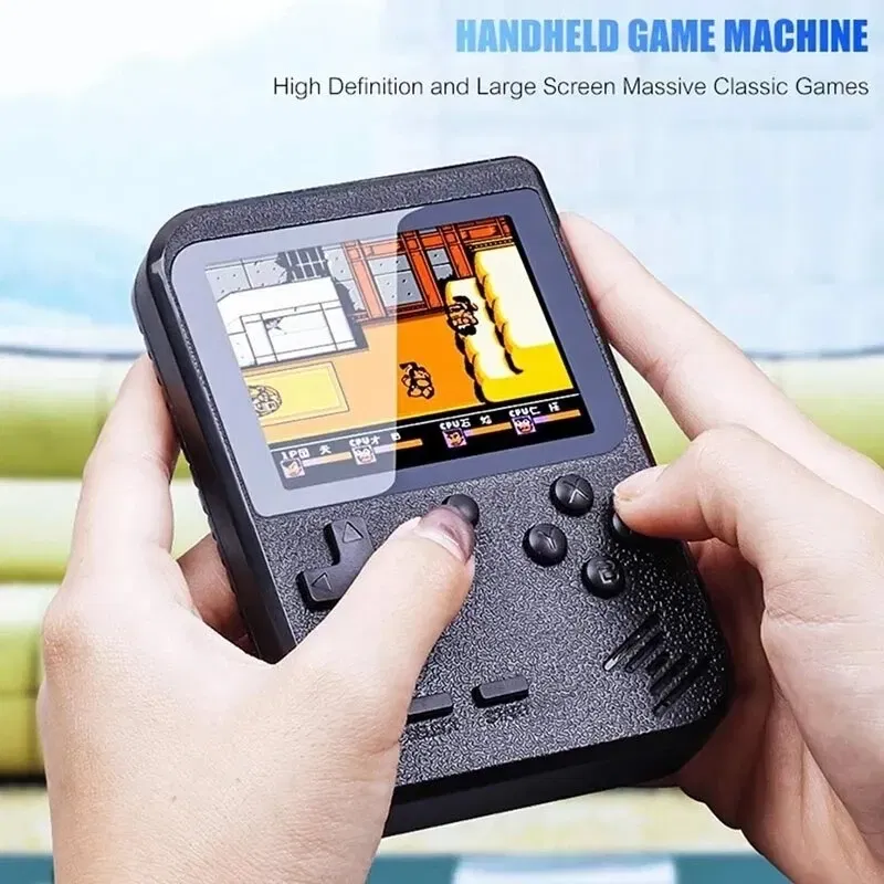 Color: Red - 400 IN 1 Retro Video Game Console 2.8inch Handheld Pocket Game Console Mini Handheld Player for Kids Christmas Gift