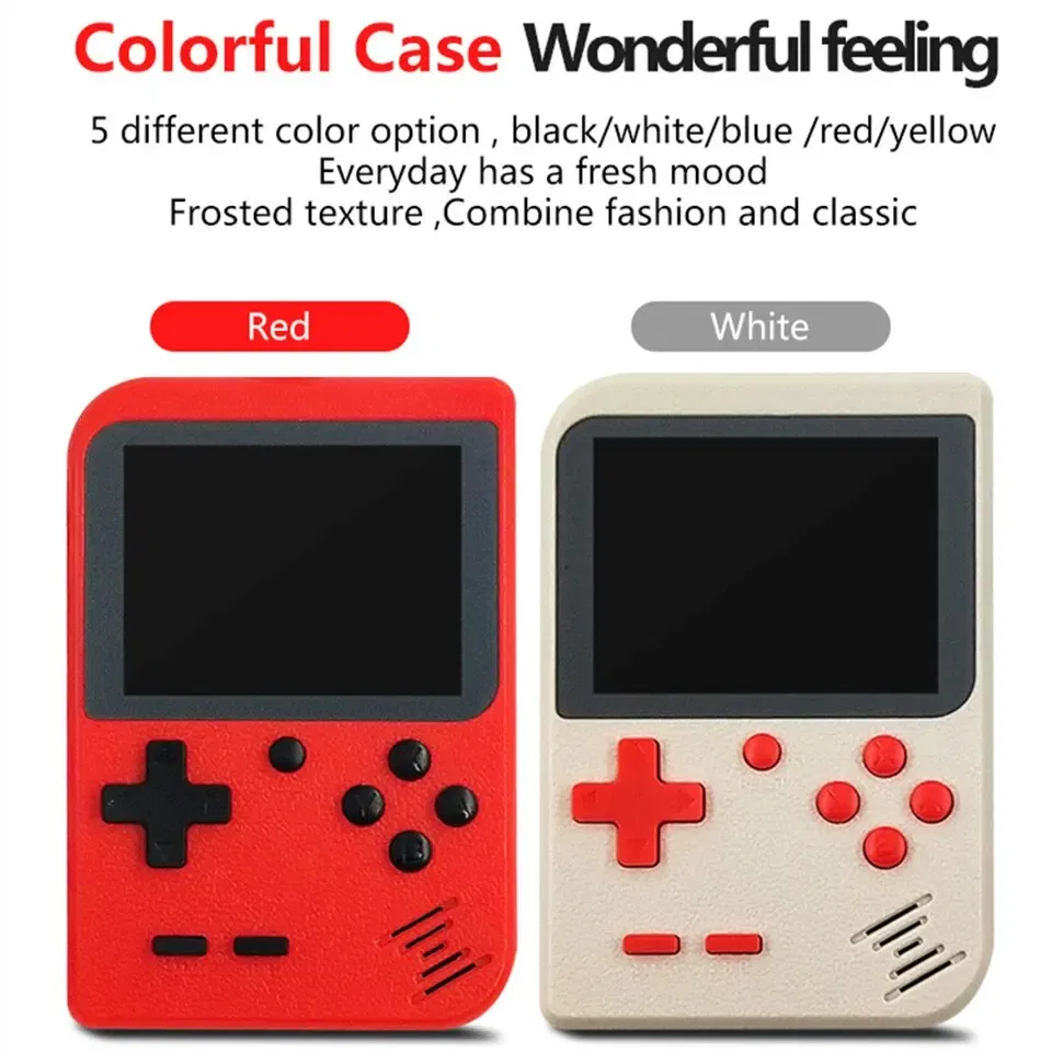 Color: Red - 400 IN 1 Retro Video Game Console 2.8inch Handheld Pocket Game Console Mini Handheld Player for Kids Christmas Gift