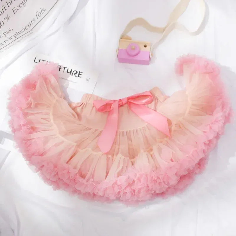 Color: black, Kid Size: 4 - Baby Girls Tulle Tutu Skirt Ballerina Pettiskirt Fluffy Children Ballet Skirts For Party Dance Princess Girl Tulle Clothes 1-10Y