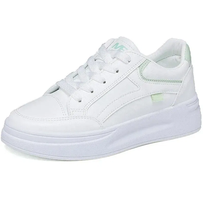 Shoe Size: 39, Color: WHITE - Fashion Women's Shoes Summer Thick Sole White Spring Autumn Breathable Platform Tennis Woman Runing Shoes Female Casual Sneaker