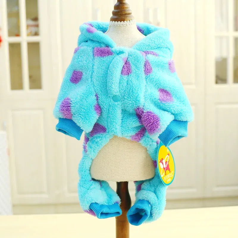 Color: Blue, Size: XL - PETCIRCLE Dog Clothes Puppy Bubble Dragon Transformation Thicken Jacket Fit Dog Cat Winter Pet Cute Costume Warm Hoodie Dog Coat