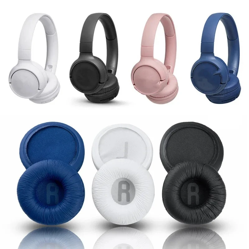 Color: black - Replacement Ear Pads Soft Leather Foam Pads for JBL Tune 600, T450, T450BT, T500BT, JR300BT, 70mm, 1 Set