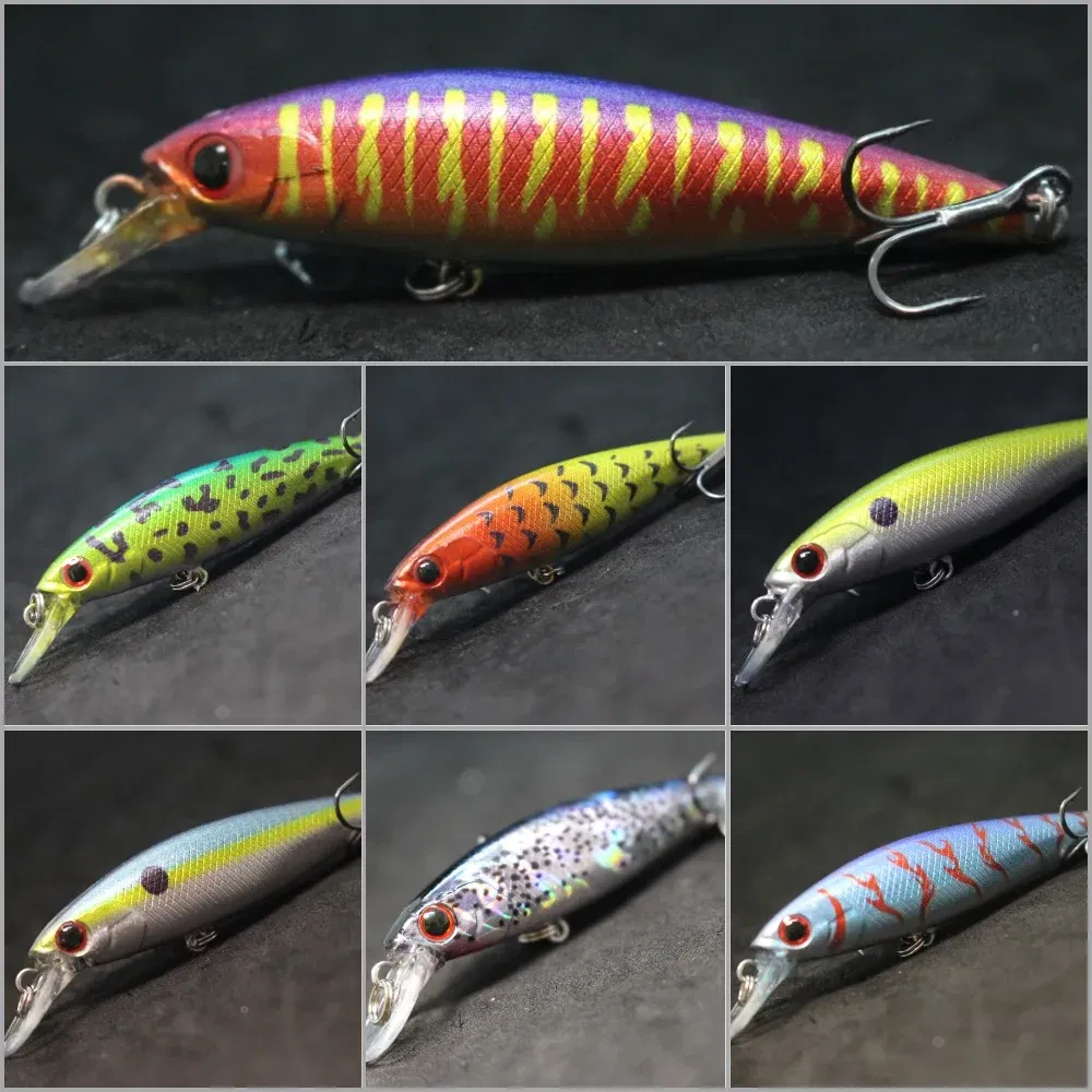 Color: Clear - wLure Fishing Lure Jerkbait 6g 7.5cm Tiny Sinking Minnow Carp Fresh Water Use Tight Wobble Long Casting M762