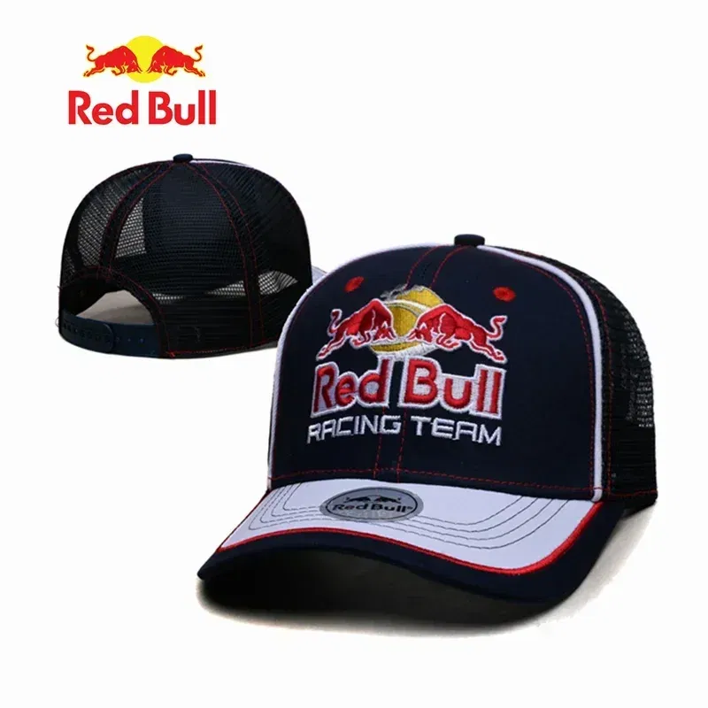 Color: Blue - Red Bull Baseball Cap Embroidered Red Bull Sun Hat High Quality Street Trendy Brand Sports Cap Rap Hip Hop Hat