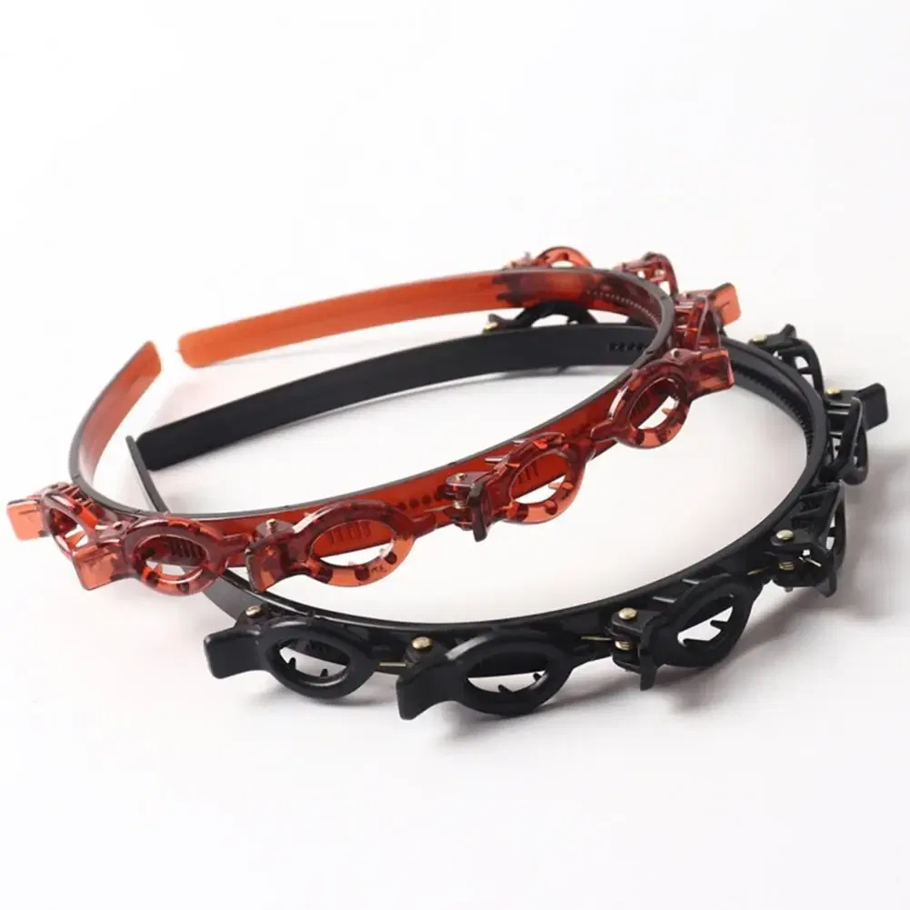 Color: Other, Ships From: CHINA - Hair Tie Stylish Double-layered Braided Headband Set with Clips Bangs Styling Tool Hair Hoop Design for Women Clip-in Braided