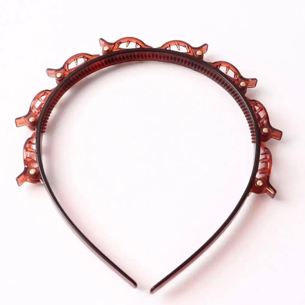 Color: Other, Ships From: CHINA - Hair Tie Stylish Double-layered Braided Headband Set with Clips Bangs Styling Tool Hair Hoop Design for Women Clip-in Braided