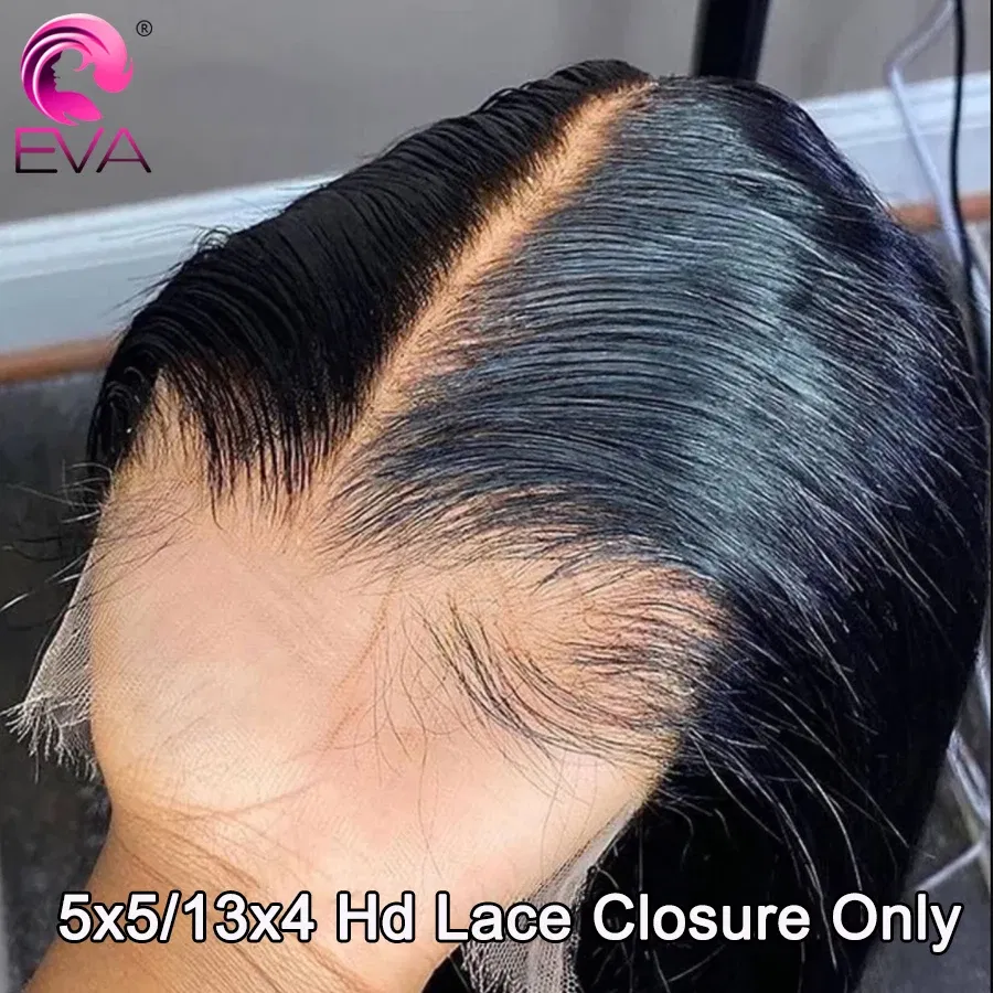 Color: P16/613, Material Grade: Remy Hair, Stretched Length: 16inches - Eva 5x5 Hd Lace Closure Straight 13x4 Lace Frontal Closure Hand Tied Human Hair Closures Free Part Hd Lace Closure Pre Plucked