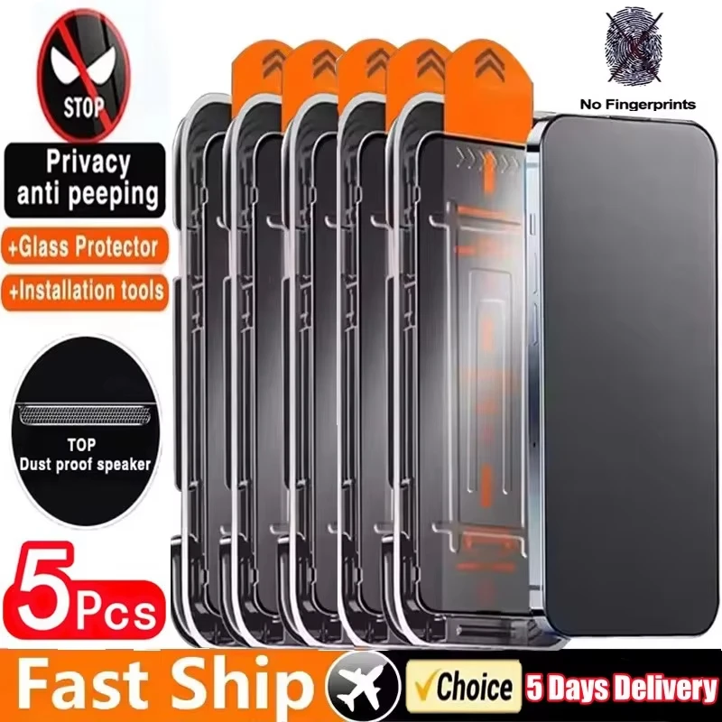 Compatibility by Model: Poco M3, Material: Nano-coated Tempered Glass Film - 5pcs Dust Free Install Anti-Spy Tempered Glass For Poco F6 Pro F5 F3 M6 M5S M4 M3 M2 X6 X5 X4 X3 C65 5G Privacy Screen Protector
