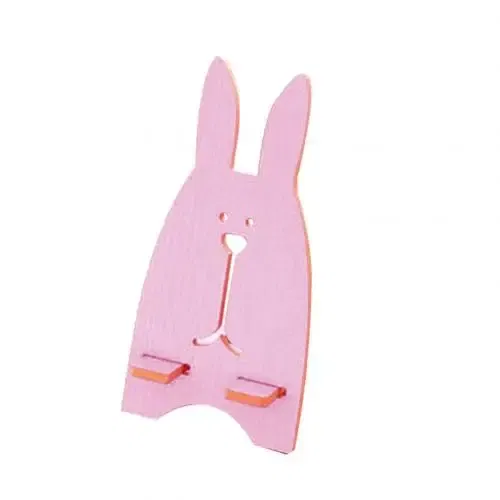 Color: Pink - Portable Wood Mobile Phone Cellphone Holder Desktop Mount Stand Bracket Rack Mobile Phone Accessories 2021