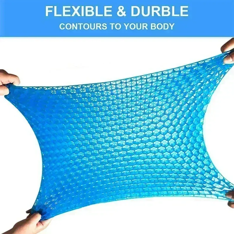 Color: Yellow - Gel Seat Cushion Double Thick Egg Gel Summer Cushion for Pressure Relief Breathable Chair Pad Car Seat Office Chair Soft Cushion