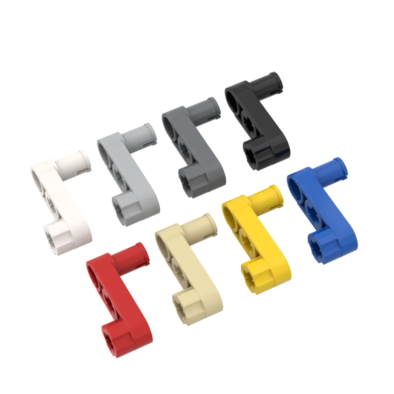 Color: WHITE - 33299 Modified Crank / Pin 1 x 3 Bricks Collections Bulk Modular GBC Toys For Technical MOC DIY Gifts Sale Buildings Blocks
