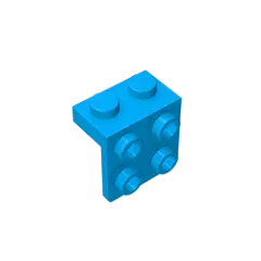 Color: Dark Orange - Gobricks GDS-641 ANGLE PLATE 1X2 / 2X2 compatible with lego 44728 21712 92411 children's toys Assembles Building Blocks