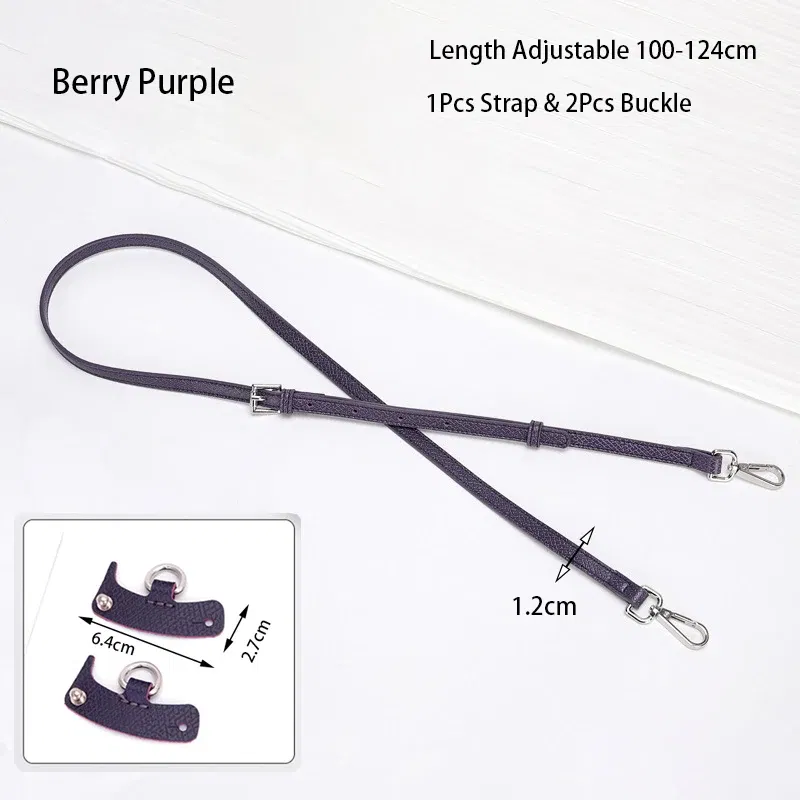 Color: Yellow - 1 Set Bag Strap For Longchamp Mini Punch-free Genuine Leather Shoulder Strap Set Transformation Crossbody Strap Bag Accessories
