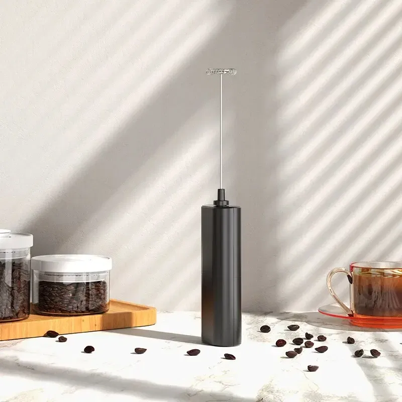 Color: WHITE - Electric Milk Frother Portable Mini Handheld Fast Foamer Coffee Cappuccino Whisk Mixer Food Blender