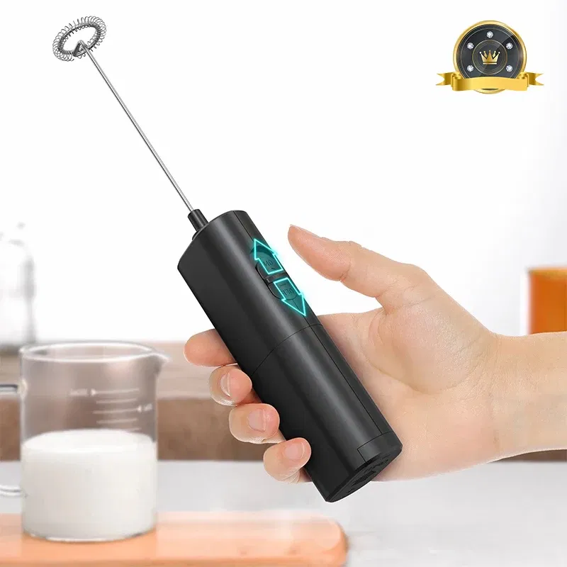 Color: WHITE - Electric Milk Frother Portable Mini Handheld Fast Foamer Coffee Cappuccino Whisk Mixer Food Blender