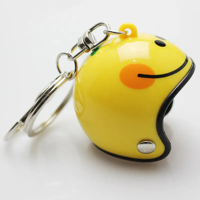 Color: Hot Pink - New Motorcycle Helmets Key chain Women men Cute Safety Helmet Car Keychain Bags Hot Key Ring gift Jewelry wholesale 17022