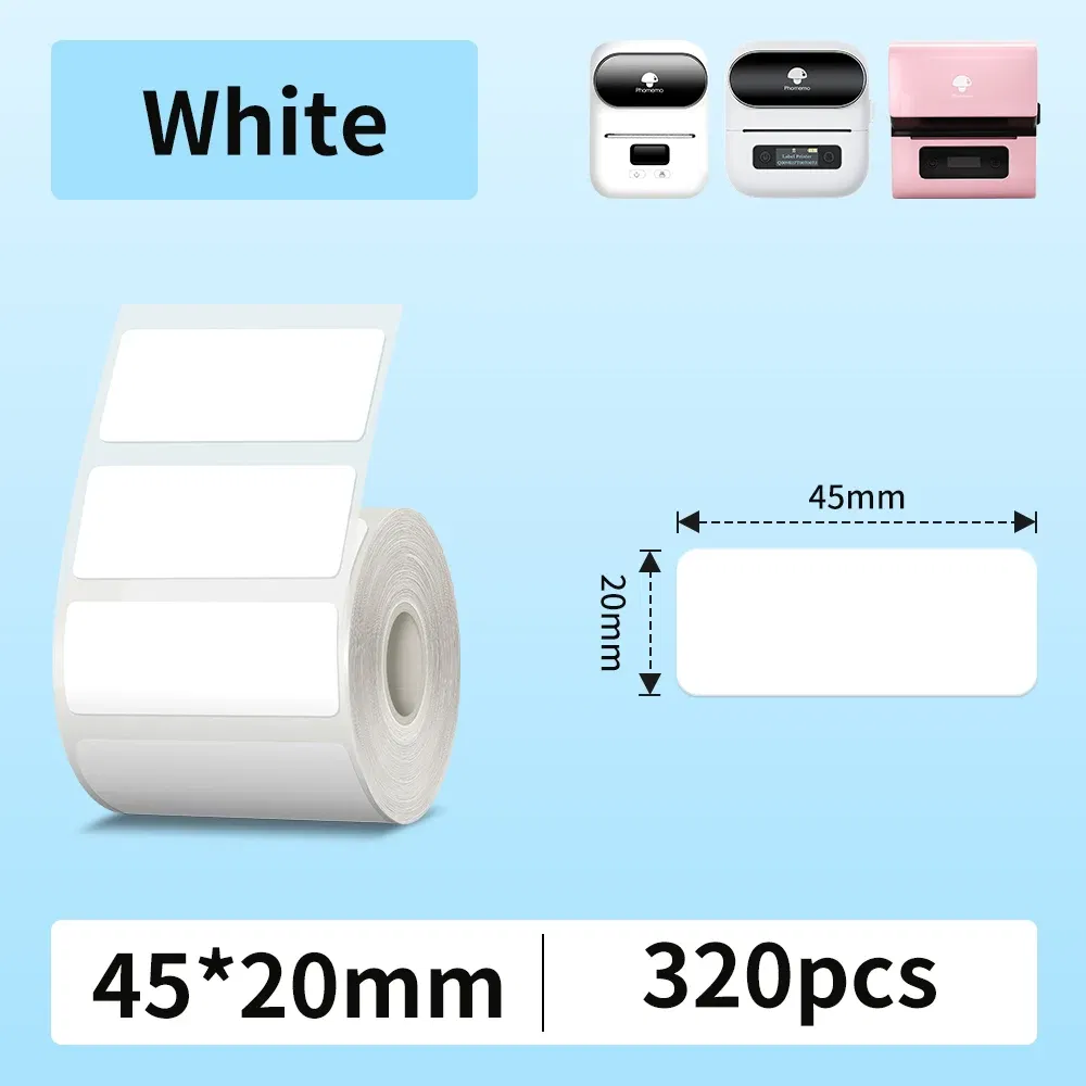 Color: pink - Phomemo Label Maker Paper M110 Label Adhesive Paper White Waterproof Thermal Sticker for M110 M221 M200 M220 Portable Printer