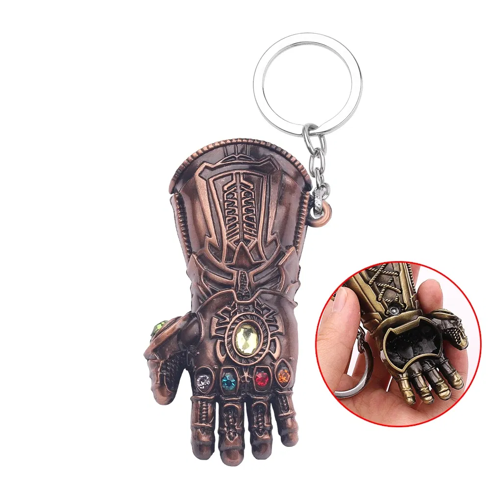 Color: green, Ships From: CHINA - Avengers Thanos Infinity Stones Gloves Bottle Opener KeyChain Marvel Jewelry Infinity Gauntlet Keyrings Backpack Key Holder