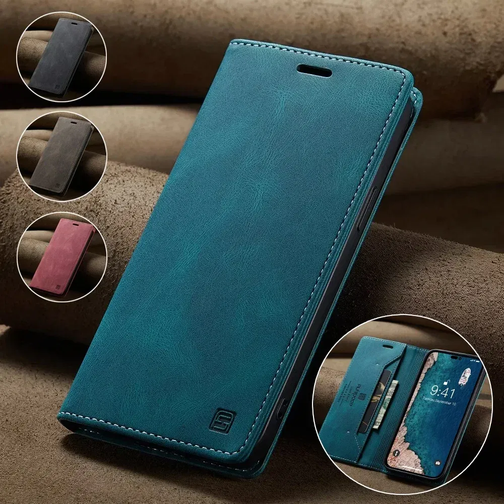 Color: Red, Material: PE - Leather Cases for IPhone 16 15 14 13 12 11 Pro Max XR XS Max 8 7 6s Plus SE 2022 2020 Wallet Folio Flip Cover Rfid Blocking