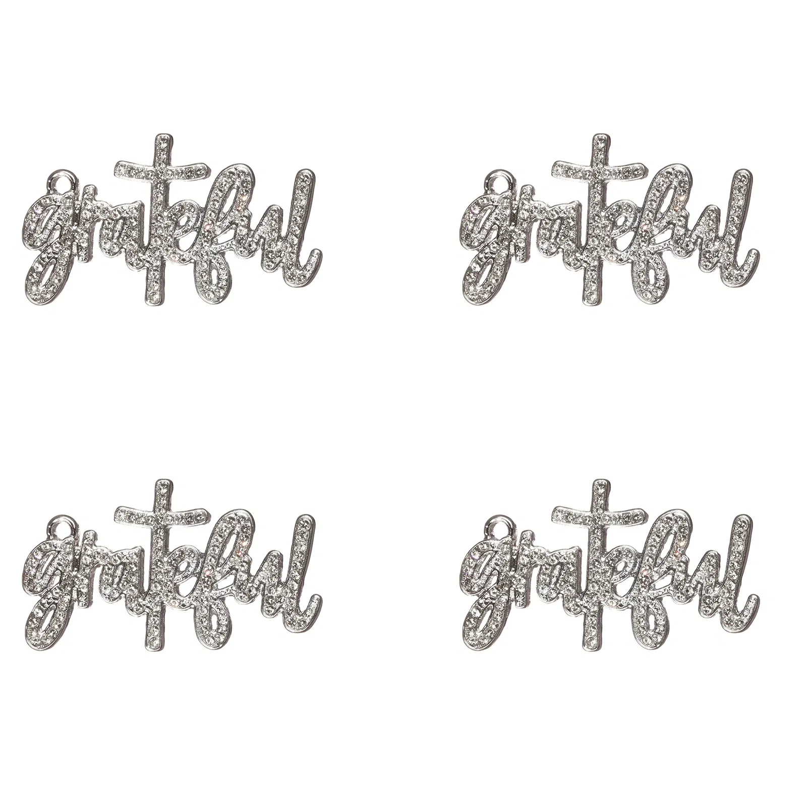 Metal color: Gold-color, Ships From: CHINA - 10pcs Grateful Rhinestone Letter Charms Fit for Bracelet DIY Jewelry Making LTC0337-LTC0340