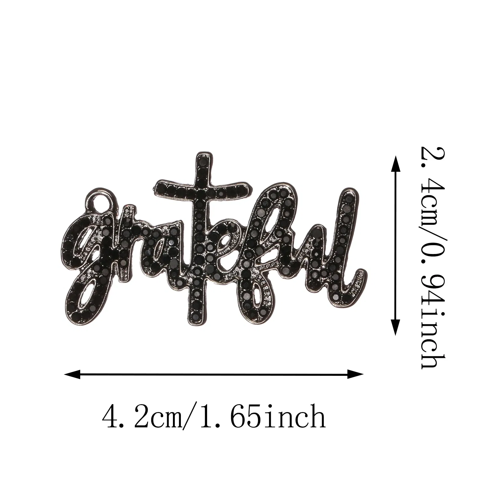 Metal color: Gold-color, Ships From: CHINA - 10pcs Grateful Rhinestone Letter Charms Fit for Bracelet DIY Jewelry Making LTC0337-LTC0340