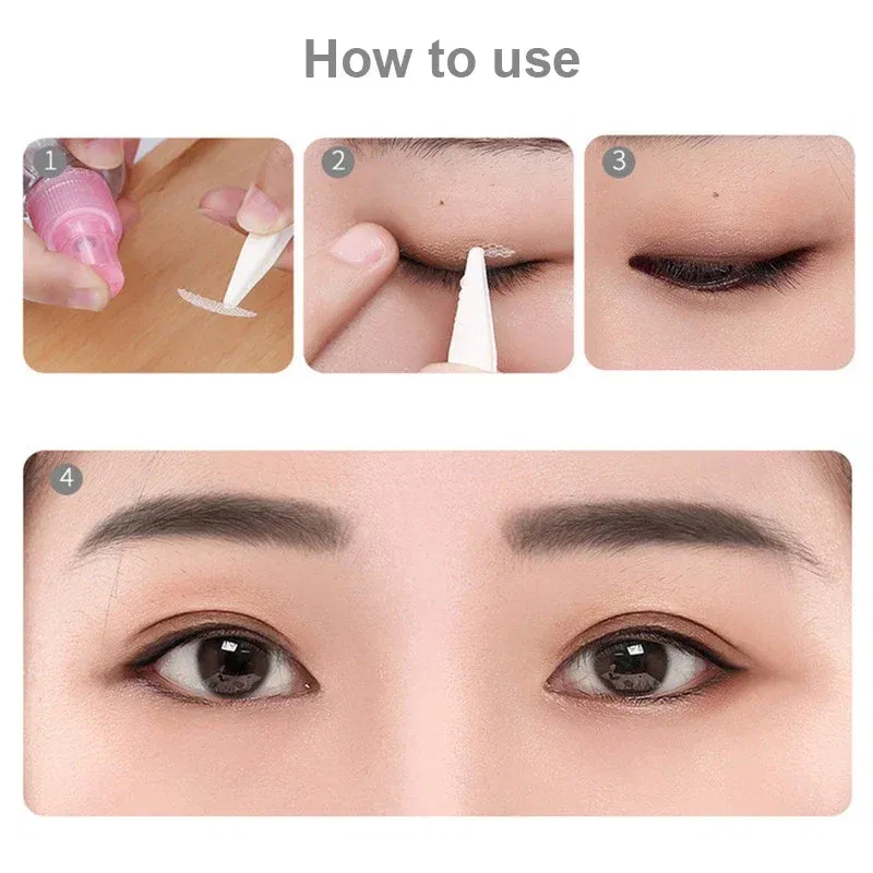 Color: DEEP BLUE - Natural Eye-Lift Mesh-Lace Transparent Invisible Self-adhesive Eyelid Tapes Stickers Women Invisible Double-fold Eyelid Stickers