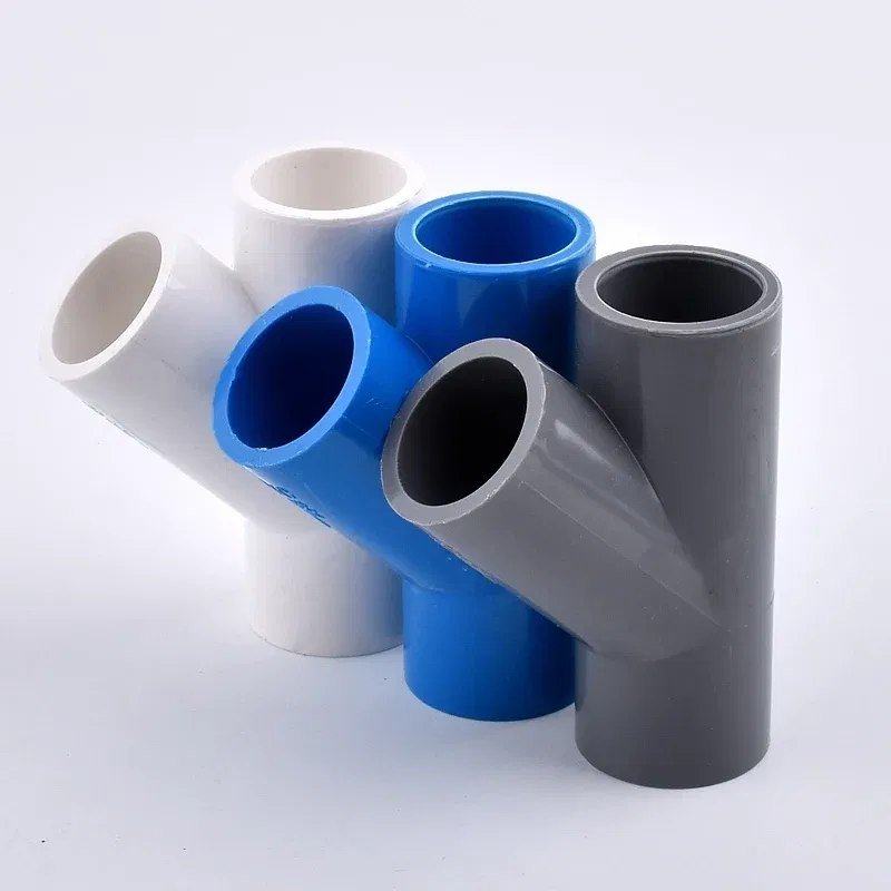 Color: WHITE, Diameter: 3/4'' - 1~10PCS I.D 20/25/32/40mm PVC Oblique Tee 45 Degree Connector Garden Irrigation Aquarium Fish Tank Watering Fittings Joint