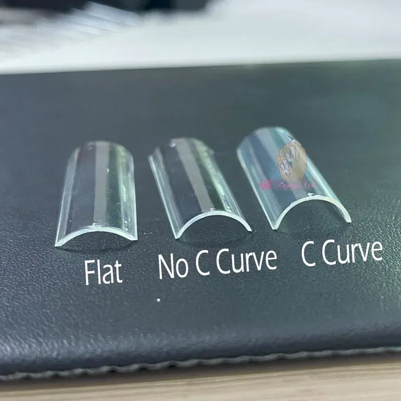 Color: Black - 500pcs Flat Square XXL Long Acrylic Nail Tips Flatter Straight Non C Curve Half Cover False Nails Tip Manicure Tool