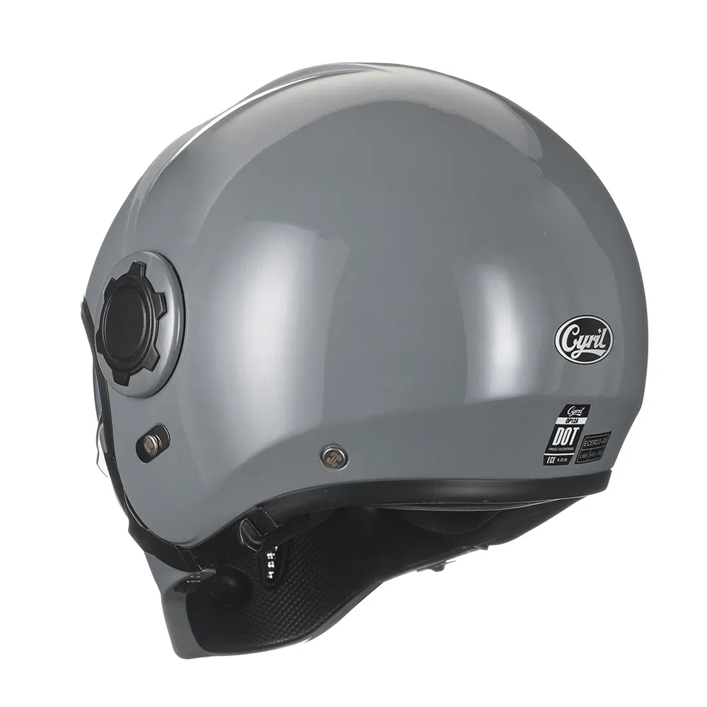 Color: Blue, Size: S - Modular Motorcycle Helmet Full Face Open Face Retro Helmets DOT ECE APPROVED CYRIL OP12A Capacete De Moto Masculino